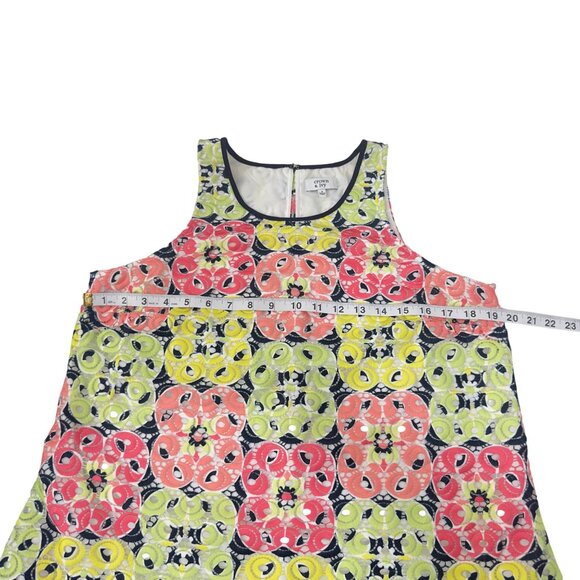 Crown & Ivy Womens Sleeveless Shift Dress Size S Multicolor Floral Crochet Lined - Picture 5 of 11